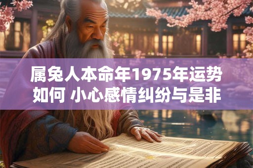 属兔人本命年1975年运势如何 小心感情纠纷与是非