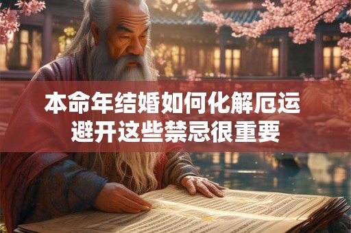 本命年结婚如何化解厄运 避开这些禁忌很重要