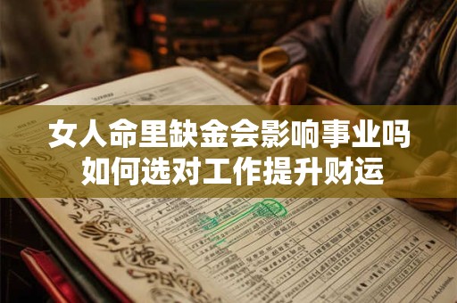女人命里缺金会影响事业吗 如何选对工作提升财运