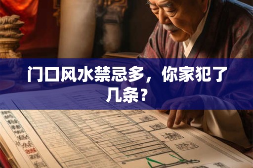 门口风水禁忌多，你家犯了几条？