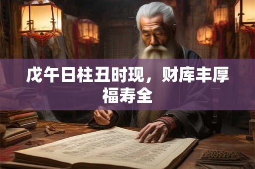 戊午日柱丑时现，财库丰厚福寿全