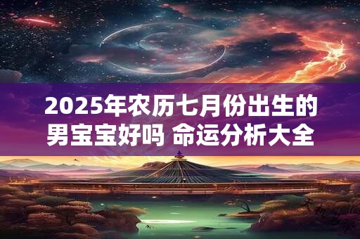 2025年农历七月份出生的男宝宝好吗 命运分析大全
