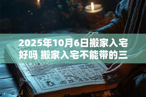 2025年10月6日搬家入宅好吗 搬家入宅不能带的三件东西