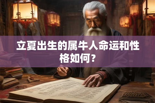 立夏出生的属牛人命运和性格如何? 立夏出生的属牛人命运和性格如何?