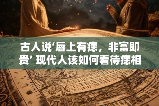 古人说‘唇上有痣，非富即贵’ 现代人该如何看待痣相与命运