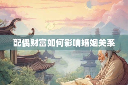 配偶财富如何影响婚姻关系