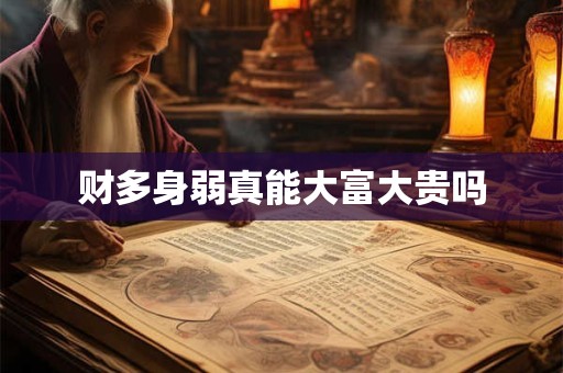 财多身弱真能大富大贵吗
