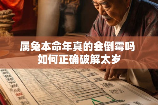 属兔本命年真的会倒霉吗 如何正确破解太岁