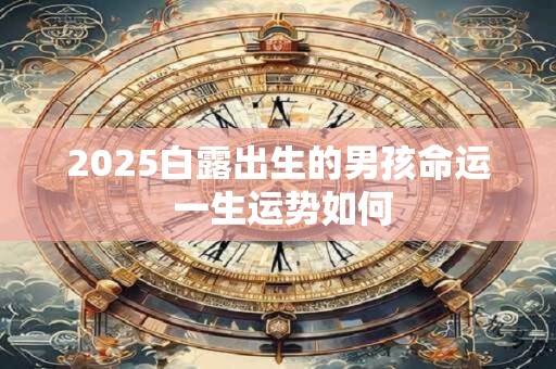 2025白露出生的男孩命运 一生运势如何