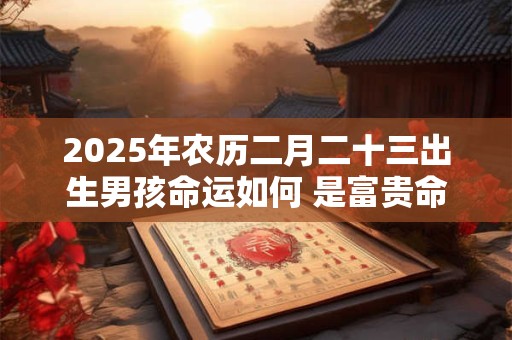 2026年农历二月二十三出生男孩命运如何 是富贵命吗 2026年农历二月二十三出生男孩命运如何 是富贵命吗