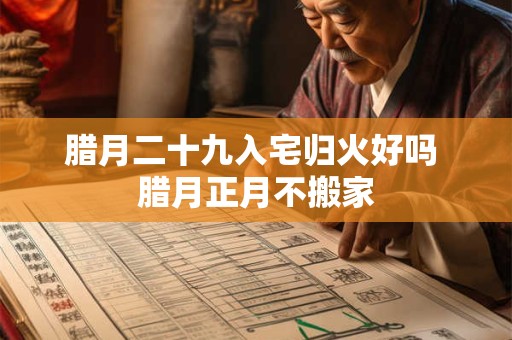 腊月二十九入宅归火好吗 腊月正月不搬家
