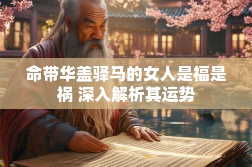 命带华盖驿马的女人是福是祸 深入解析其运势