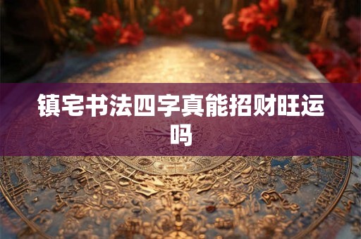 镇宅书法四字真能招财旺运吗