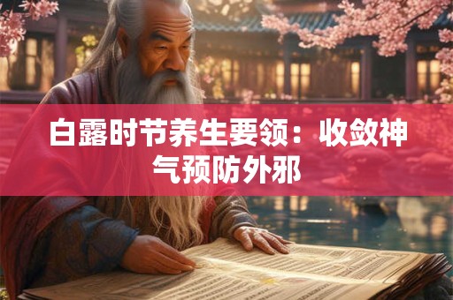 白露时节养生要领：收敛神气预防外邪