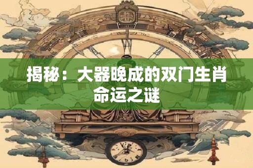 揭秘：大器晚成的双门生肖命运之谜