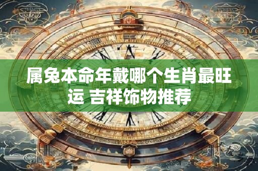 属兔本命年戴哪个生肖最旺运 吉祥饰物推荐