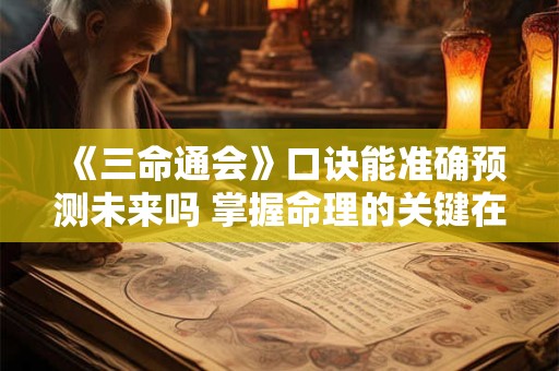 《三命通会》口诀能准确预测未来吗 掌握命理的关键在哪里 《三命通会》口诀能准确预测未来吗 掌握命理的关键在哪里