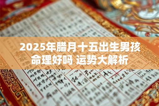 2026年腊月十五出生男孩命理好吗 运势大解析