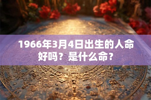 1966年3月4日出生的人命好吗？是什么命？