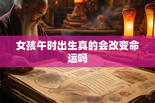 女孩午时出生真的会改变命运吗
