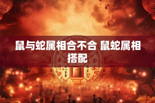 鼠与蛇属相合不合 鼠蛇属相搭配