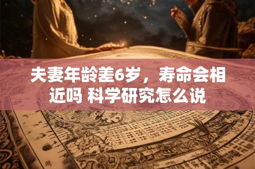 夫妻年龄差6岁，寿命会相近吗 科学研究怎么说
