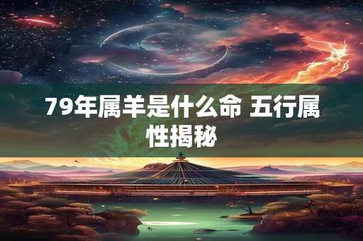 79年属羊是什么命 五行属性揭秘