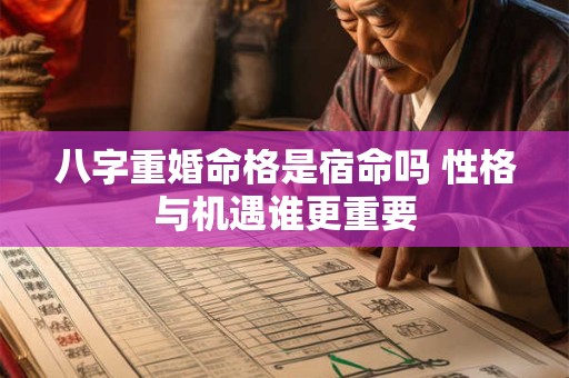 八字重婚命格是宿命吗 性格与机遇谁更重要