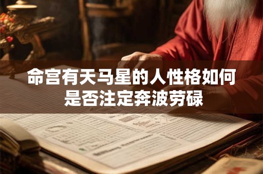 命宫有天马星的人性格如何 是否注定奔波劳碌