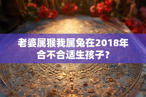 老婆属猴我属兔在2018年合不合适生孩子？