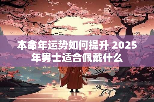 本命年运势如何提升 2025年男士适合佩戴什么
