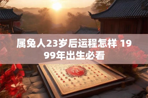 属兔人23岁后运程怎样 1999年出生必看