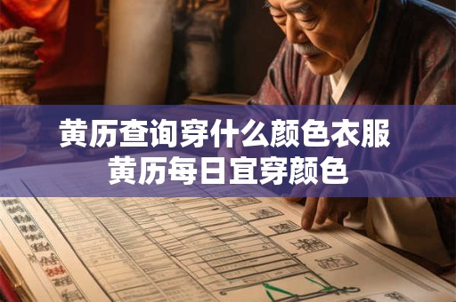 黄历查询穿什么颜色衣服 黄历每日宜穿颜色