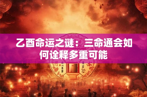 乙酉命运之谜：三命通会如何诠释多重可能