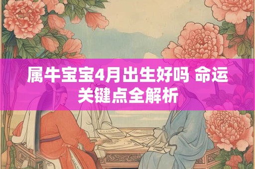 属牛宝宝4月出生好吗 命运关键点全解析