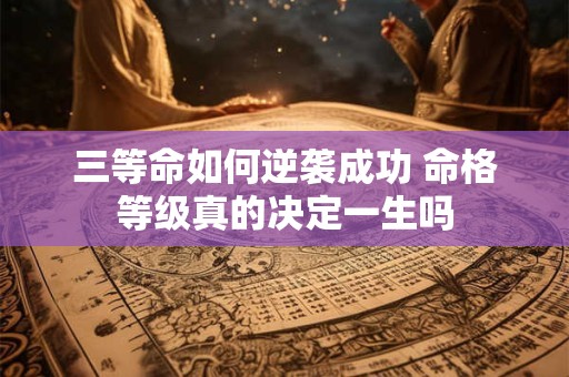 三等命如何逆袭成功 命格等级真的决定一生吗