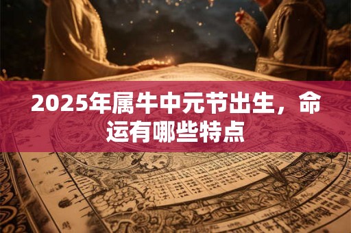 2025年属牛中元节出生，命运有哪些特点