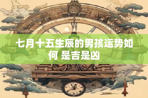 七月十五生辰的男孩运势如何 是吉是凶 七月十五生辰的男孩运势如何 是吉是凶