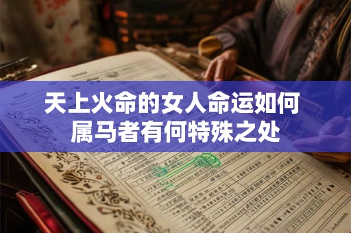 天上火命的女人命运如何 属马者有何特殊之处