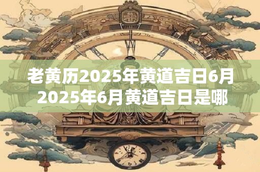 老黄历2026年黄道吉日6月 2026年6月黄道吉日是哪天 老黄历2026年黄道吉日6月 2026年6月黄道吉日是哪天