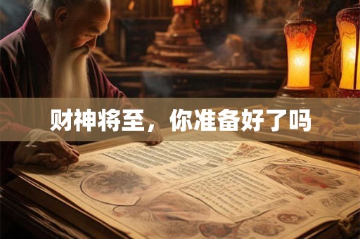 财神将至，你准备好了吗