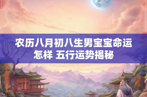 农历八月初八生男宝宝命运怎样 五行运势揭秘