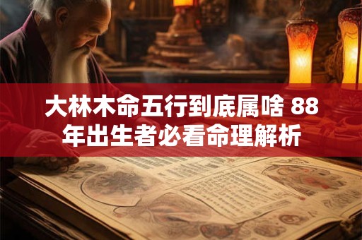 大林木命五行到底属啥 88年出生者必看命理解析