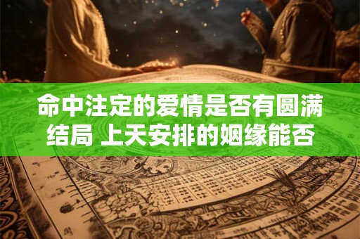 命中注定的爱情是否有圆满结局 上天安排的姻缘能否经得起考验