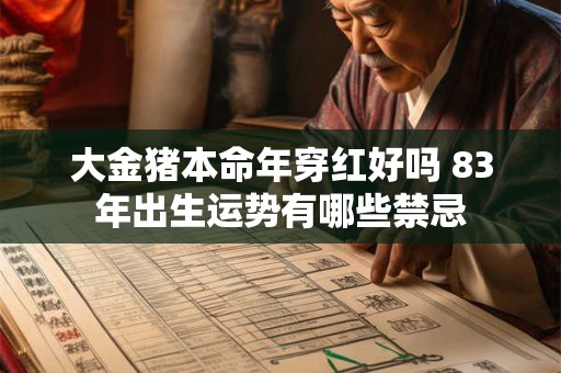 大金猪本命年穿红好吗 83年出生运势有哪些禁忌