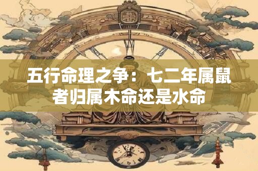五行命理之争：七二年属鼠者归属木命还是水命