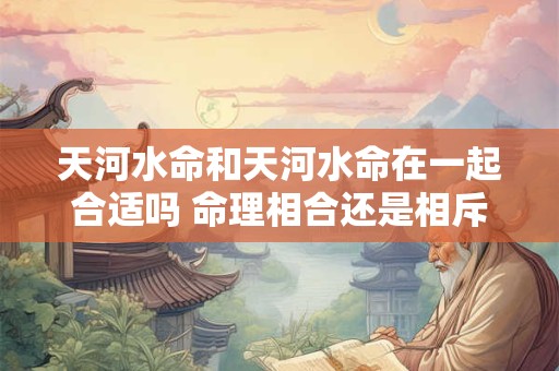 天河水命和天河水命在一起合适吗 命理相合还是相斥
