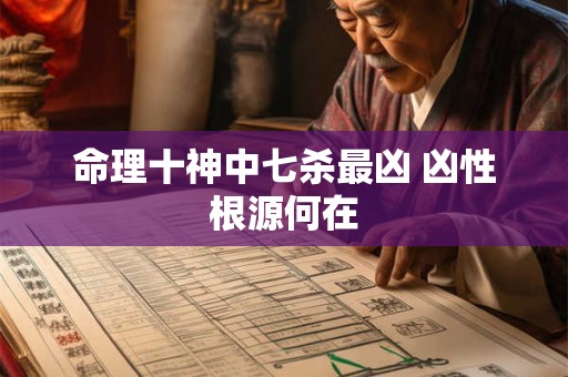命理十神中七杀最凶 凶性根源何在