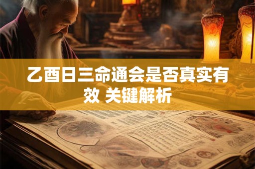 乙酉日三命通会是否真实有效 关键解析