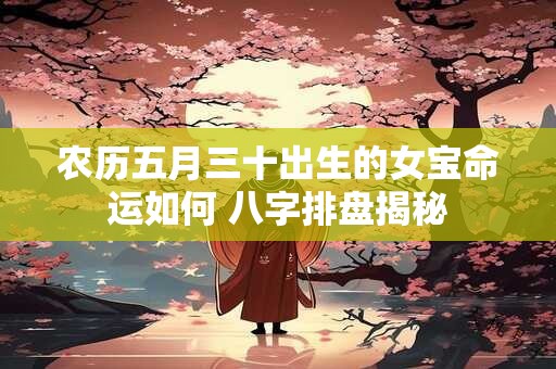 农历五月三十出生的女宝命运如何 八字排盘揭秘